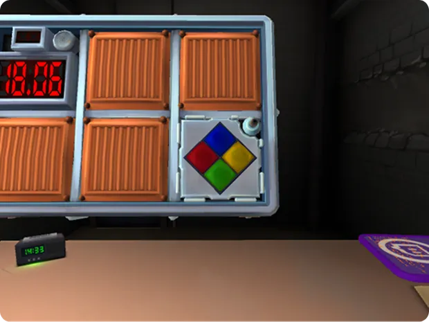 The bomb as the Defuser sees it, addressed by (x, y) coordinates